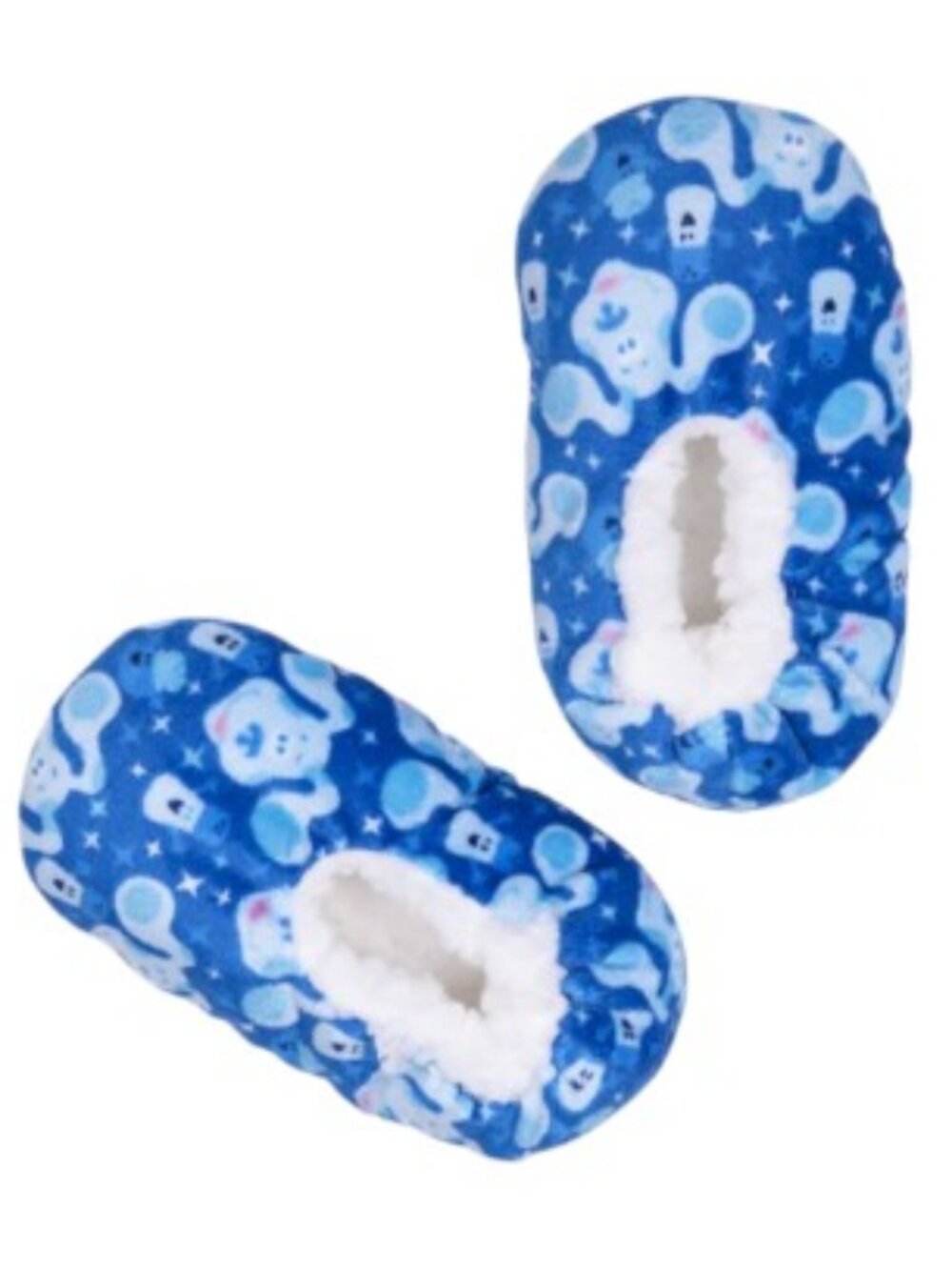 Fuzzy Babba Blue's Clues Slipper Socks with Gripper Bottoms